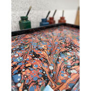 JMW Turner inspired marbled red notebook
